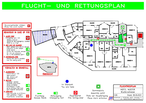 Muster Fluchtplan